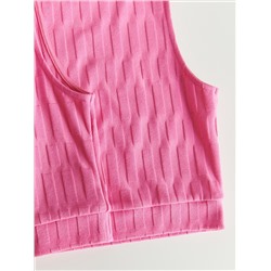 Crop Top aus Strukturstoff
