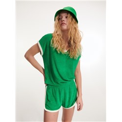 Shorts aus Frottee-Jersey