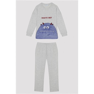 Penti Erkek Çocuk Monster Rally ST Uzun Kollu Pijama Takımı PN4J37YE23SK-AGJ