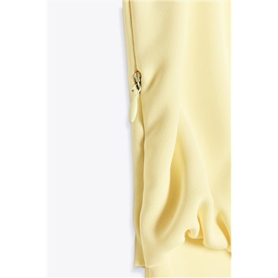 GATHERED MIDI DRESS