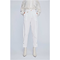 Pantalón recto Blanco