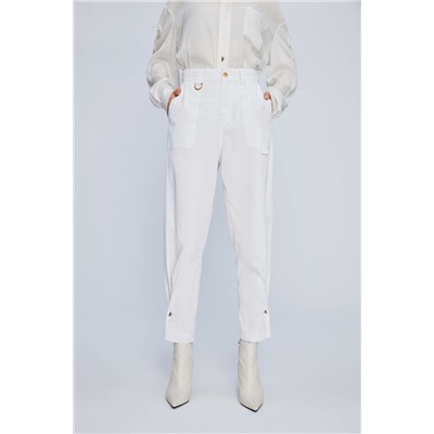 Pantalón recto Blanco