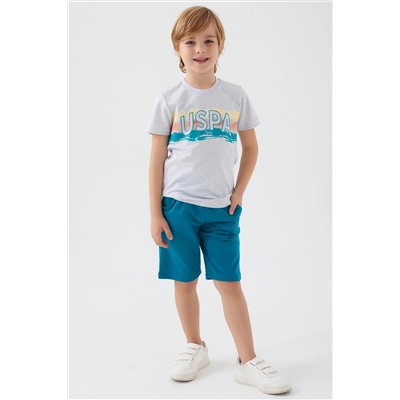 Erkek Çocuk Beyaz Melanj Pijama Takımı