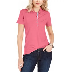 Tommy Hilfiger Women's Solid Short-Sleeve Polo Top
