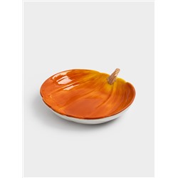 Блюдо, 23 см, керамика, оранжевое, Тыква, Bright pumpkin