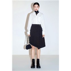 Falda asimétrica vaquera Negro