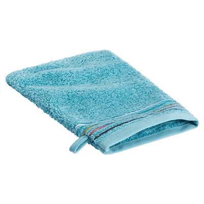 Waschhnadschuh mit Streifenbordüre