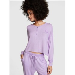 PINK COZY LONG-SLEEVE SLEEP SHIRT