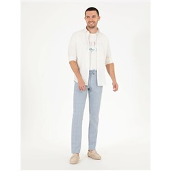 Açık Mavi Slim Fit Kumaş Pantolon