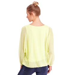 Damen Pullover mit Ballonsaum