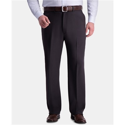 Haggar Men's Big & Tall Premium Comfort Stretch Classic-Fit Solid Flat Front Dress Pants
