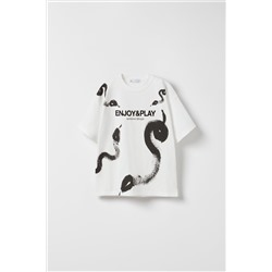 CAMISETA TEXTO FLOCK