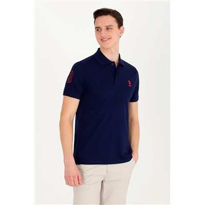 U.S. Polo Assn. Erkek Lacivert Polo Yaka T-shirt Basic 50264891-VR049