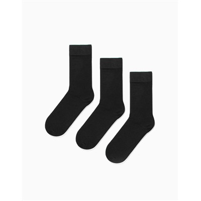 3 Pairs of Mountain Socks Pack, Men, Black