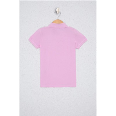 Erkek Çocuk Açık Pembe Polo Yaka Tişört