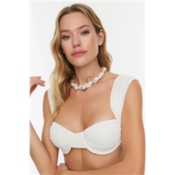 Trendyolmilla Ekru Balkonet Dokulu Bikini Üstü TBESS21BU0161