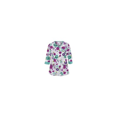 UA Tribal Dance Mint Condition 3/4 Sleeve Mock Wrap Scrub Top