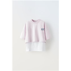 DOUBLE TEXT T-SHIRT