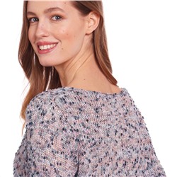 Damen Strickpullover mit Noppengarn