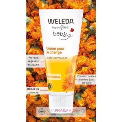 Weleda Baby - Calendula - Crème pour le Change - BIO - LOT de 2x75ml