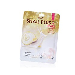 Тканевая маска для лица Snail plus с улиточной слизью и жемчугом  Moods 38 мл / Moods Snail plus  Pearl Facial Mask 38ml
