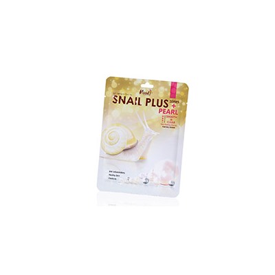 Тканевая маска для лица Snail plus с улиточной слизью и жемчугом  Moods 38 мл / Moods Snail plus  Pearl Facial Mask 38ml