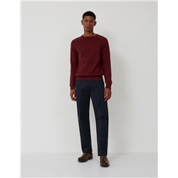 Pantalón de Sarga Regular Fit, Hombre, Azul Oscuro