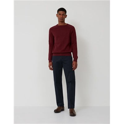 Pantalón de Sarga Regular Fit, Hombre, Azul Oscuro
