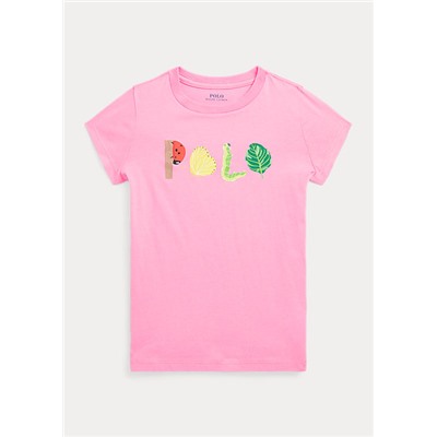 Girls 2-6x Logo Cotton Jersey Tee