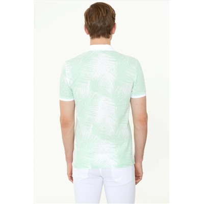 Erkek Mint Polo Yaka Tişört