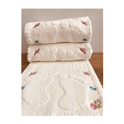 üntaş 2 Adet Nakışlı 250 gr %100 Pamuk Ayak Havlusu Paspası 309