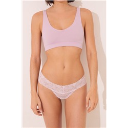 Tanga encaje rosa