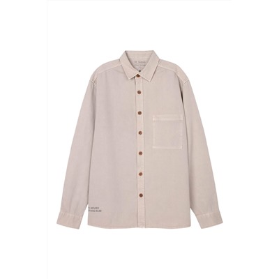 Sobrecamisa regular fit Gris claro