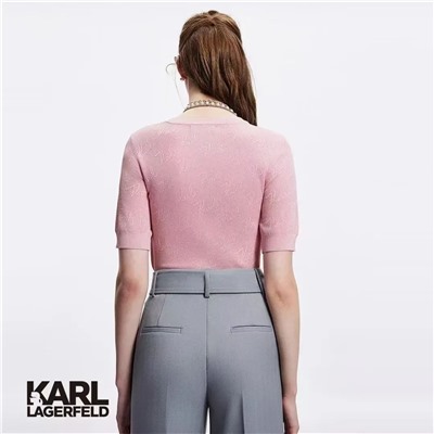Повседневный короткий рукав вязаный свитер KARL LAGERFEL*D ОРИГИНАЛ!
