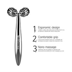 Face Lifting Dark Silver Roller, Роликовый массажер для лица