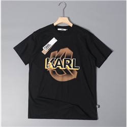 Хлопковая дышащая футболка с офсетной печатью KARL LAGERFEL*D ОРИГИНАЛ!