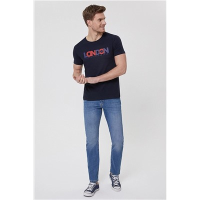 Lee Cooper Erkek Ellis O Yaka T-Shirt Lacivert 212 LCM 242017