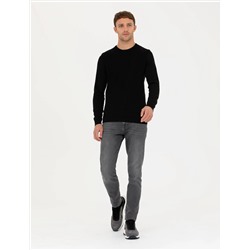Siyah Slim Fit Kazak
