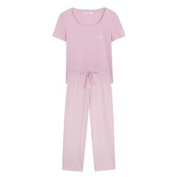 Pijama Capri algodón rosa rayas