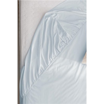 Manon King Size Plus %100 Pamuk Ranforce Lastikli Çarşaf - Mavi