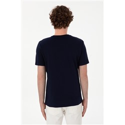 Erkek Regular Fit Bisiklet Yaka Lacivert Basic Tişört