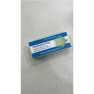 Magnesium plus 400mg Tablets - Mag. Oxide 400mg.+ Mg. gluconate 100mg