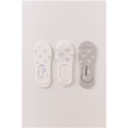 Pack 3 calcetines invisibles print mediterráneo