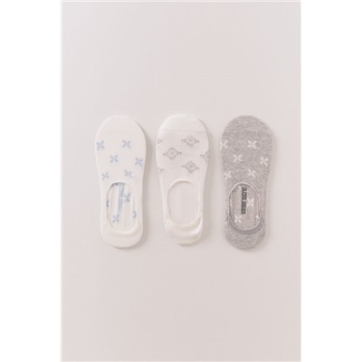Pack 3 calcetines invisibles print mediterráneo