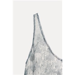 ZW COLLECTION PRINTED TOP WITH GATHERING