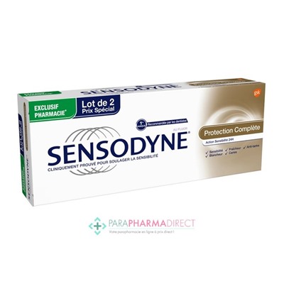 Sensodyne Dentifrice Protection Complète 2x75mlLot  × 2