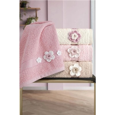 Karna Home Bukre Kutulu El Işlemeli Havlu Seti 4lü 50x85 Cm 3685