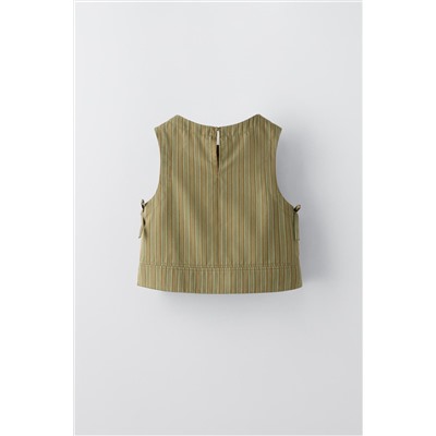 STRIPED TOP WITH BOWS