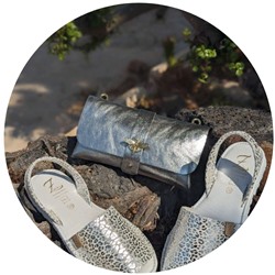 AB.Zapatos · 504-8 Guepardo plata+AB.Z PELLE Abeja ladrillo (330) plata