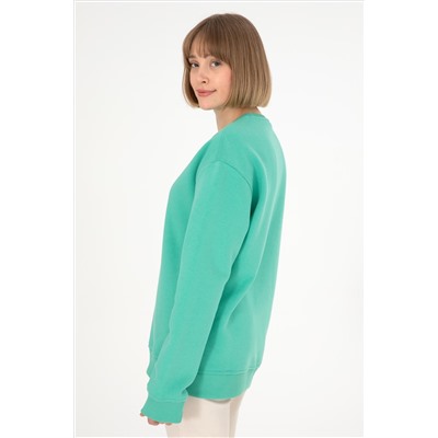 Erkek Mint Basic Sweatshirt